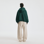 Unisex Heavyweight Boxy Cropped Fleece Zip-Up Hoodie (380GSM)