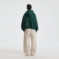 Unisex Heavyweight Boxy Cropped Fleece Zip-Up Hoodie (380GSM)