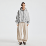 Unisex Heavyweight Boxy Cropped Fleece Zip-Up Hoodie (380GSM)