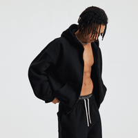 Unisex Heavyweight Boxy Cropped Fleece Zip-Up Hoodie (380GSM)