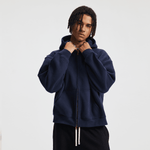Unisex Heavyweight Boxy Cropped Fleece Zip-Up Hoodie (380GSM)