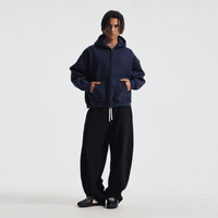 Unisex Heavyweight Boxy Cropped Fleece Zip-Up Hoodie (380GSM)