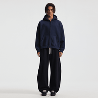 Unisex Heavyweight Boxy Cropped Fleece Zip-Up Hoodie (380GSM)