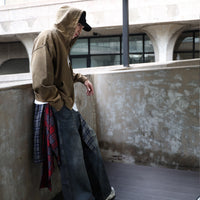 WG Distressed Hoodie — Black