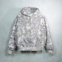 Luke 1:28 Zip Hoodie — Washed Camo