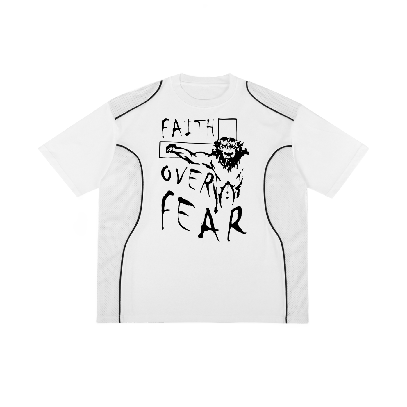 Contrast Piped Panel T-Shirt
