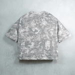 Unisex Heavyweight Cropped Camouflage Tree Print T-Shirt (270GSM)