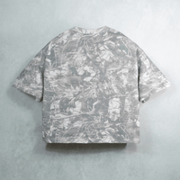 Unisex Heavyweight Cropped Camouflage Tree Print T-Shirt (270GSM)