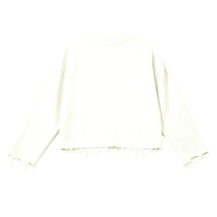 Waffle Cropped Long-Sleeve Shirt