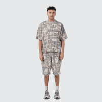 Unisex Heavyweight 100% Cotton French Terry Camo Shorts (400GSM)