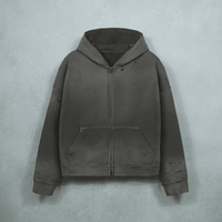 WG Distressed Hoodie — Black