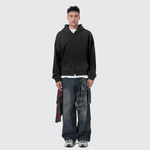WG Distressed Hoodie — Black