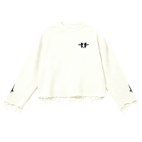 Waffle Cropped Long Sleeve Shirt