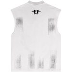 Distressed High Street Round Neck Sleeveless Tank Top