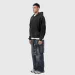 WG Distressed Hoodie — Black