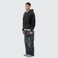 WG Distressed Hoodie — Black