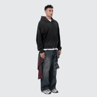 WG Distressed Hoodie — Black