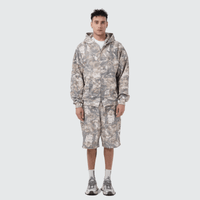 Luke 1:28 Zip Hoodie — Washed Camo