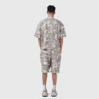 Unisex Heavyweight 100% Cotton French Terry Camo Shorts (400GSM)