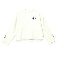 Waffle Cropped Long-Sleeve Shirt