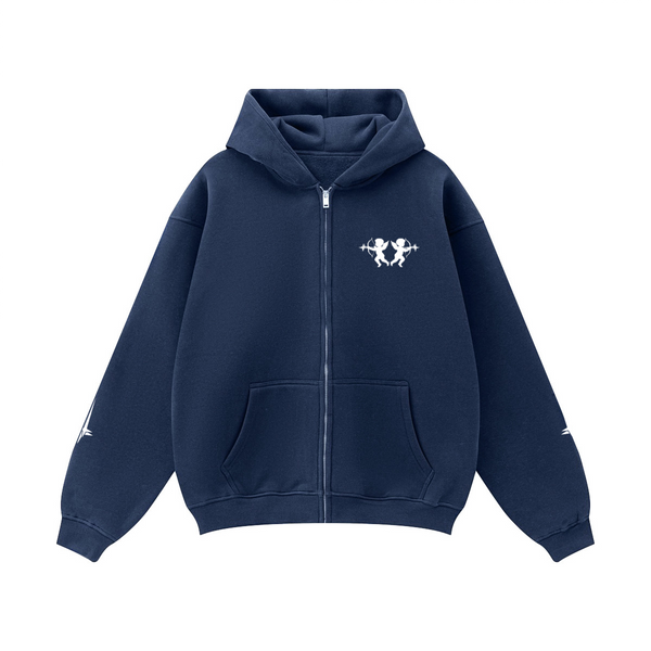 Heavyweight Fleece Zip-Up Oversized Hoodie