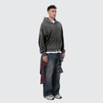 WG Distressed Hoodie — Black