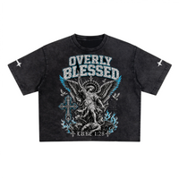 Unisex Heavyweight Cropped Snow-Washed T-Shirt (285GSM)
