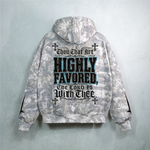 Luke 1:28 Zip Hoodie — Washed Camo