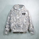 Luke 1:28 Zip Hoodie — Washed Camo