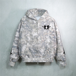 Luke 1:28 Zip Hoodie — Washed Camo