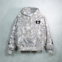 Luke 1:28 Zip Hoodie — Washed Camo