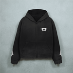 WG Distressed Hoodie — Black
