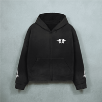 WG Distressed Hoodie — Black