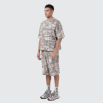 Unisex Heavyweight 100% Cotton French Terry Camo Shorts (400GSM)