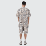 Unisex Heavyweight Cropped Camouflage Tree Print T-Shirt (270GSM)