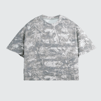 Unisex Heavyweight Cropped Camouflage Tree Print T-Shirt (270GSM)
