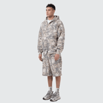 Luke 1:28 Zip Hoodie — Washed Camo