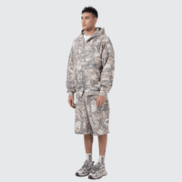 Luke 1:28 Zip Hoodie — Washed Camo