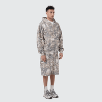 Luke 1:28 Zip Hoodie — Washed Camo