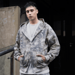 Luke 1:28 Zip Hoodie — Washed Camo