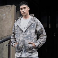 Luke 1:28 Zip Hoodie — Washed Camo