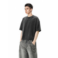 Unisex Heavyweight Cropped Snow-Washed T-Shirt (285GSM)