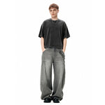 Unisex Heavyweight Cropped Snow-Washed T-Shirt (285GSM)