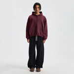 Unisex Heavyweight Boxy Cropped Fleece Zip-Up Hoodie (380GSM)