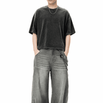 Unisex Heavyweight Cropped Snow-Washed T-Shirt (285GSM)
